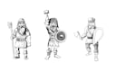 draw your dnd or ttrpg characters in a retro ink style