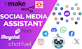 automation social media auto post make com automation n8n word press ai chatbot