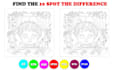 draw spot the difference and hidden object picture