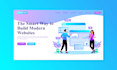 design flat website graphics and landing page illustration