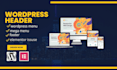 design custom wordpress header footer and mega menu with elementor