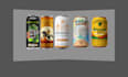 design labels for beverages, including juice, energy drinks, water, beer
