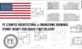 stamp and review for architectural and engineering drawings for city permits