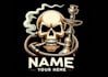 design custom mascot skull hookah logo