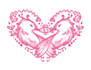 draw floral heart with your pet