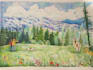 create a beautiful traditional mixed media illustration