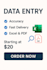 accurate data entry, copy paste, and excel data input