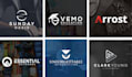do modern stunning luxury minimalist logo design for your brand