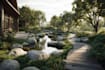 draw landscape design, garden design backyard pool