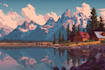 draw professional vector landscape illustration