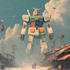 make a mecha robot art and illustration