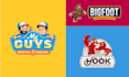 create a cartoon mascot logo with emblem for your business