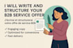 write and structure your b2b service offer to boost conversions