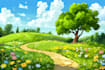 create a custom 2d environment greenscreen background art