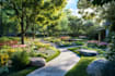 design landscape architect, plot plan, backyard, pool, and patio