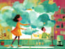 illustrate a colourful children book with fun characters