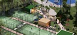 design a padel club in 3d