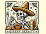 create high quality skeleton mexican food logo
