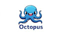 design octopus mascot logo with express delivery