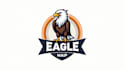 design eagle mascot logo with express delivery
