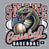 design high quality snake baseball logo t shirt design