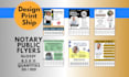 design print ship notary public flyers