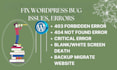 quickly fix wordpress bug and elementor error for a perfect website