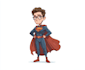 draw a unique superhero cartoon character