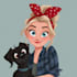 do cute disney cartoon portrait