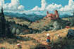 create detailed fantasy landscapes and environments