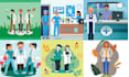 draw custom 2d flat illustration from your requirement