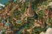 make fantasy map illustration for dnd, novels