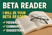 provide constructive beta reading feedback on your manuscript