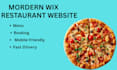 build a modern wix restaurant