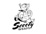 do modern quality update lady scooter logo design