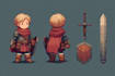 draw 2d game character illustration