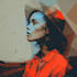 do expressive colorful abstract portraits