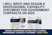 write design winning capability statement bid proposal for government contracts