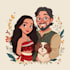 make a disney children cartoon illustration