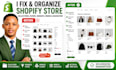 fix shopify collections, filters, variants, menus and navigation