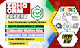 setup zoho crm team project collaboration feeds notes tags and chat management