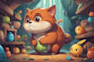 draw a cute and funny cartoon illustration