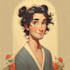 disney family couple cartoon portrait