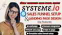 setup systeme io sales funnel, systeme io website, systeme io landing page