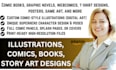 create custom comic book illustrations designs  superhero story art work amazon