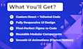 build a custom react website with tailwind CSS