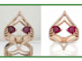 jewelry retouching and background removal transparent