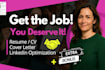 write and edit your CV, resume, cover letter and linkedin profile optimization