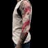 do premium trash polka design , sleeve tattoo