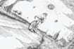 draw illustrations in black and white, characters, objects